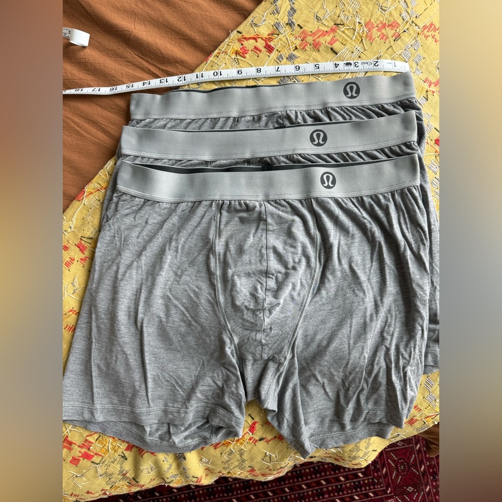 Lululemon Always In Motion Boxer Brief 5" - 3x pairs of gray